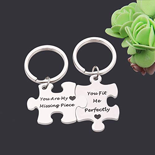 Runalp You are My Missing Piece, You Fit Me Perfectly, Hand Stamped Jewelry, Relationship Gift