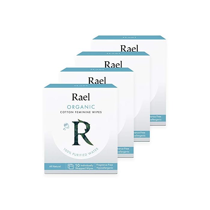 Rael Body Wipes, Organic Cotton Wipes for Women - Unscented Body Wipes, Individually Wrapped, All Skin Types, Vegan…