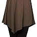 [DRSKIN] Women Handkerchief Hem Long Sleeve Tunic Top (XL, Mocha)