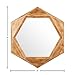 Amazon Brand – Rivet Modern Hexagon Wood Frame Hanging Wall Mirror, 30 Inch Height, Natural