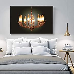 Floating Framed Canvas Wall Art for Living Room, Bedroom Droplight Canvas Prints for Home Decoration Ready to Hang - 16x24 inches