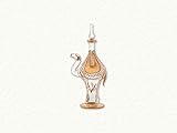 Clear and Gold Camel Egyptian Blown Glass Perfume