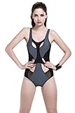 Super Modern Women's Plus-size Cover Belly Swimwear Sexy Swimsuit Sexy One piece Swimsuit Cross Hollow Out Splicing Design Swimsuit