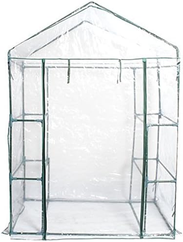 Portable 4 Shelves Walk In Greenhouse Outdoor 3 Tier Green House New