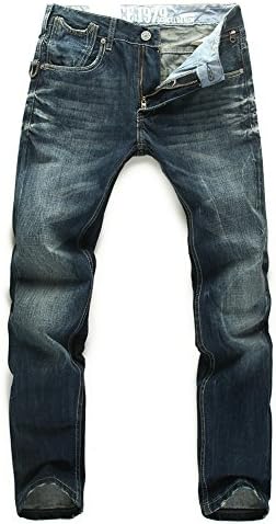Yimaida Mens Retro Rugged Wear Relaxed Fit Modern Bootcut Jean, W29