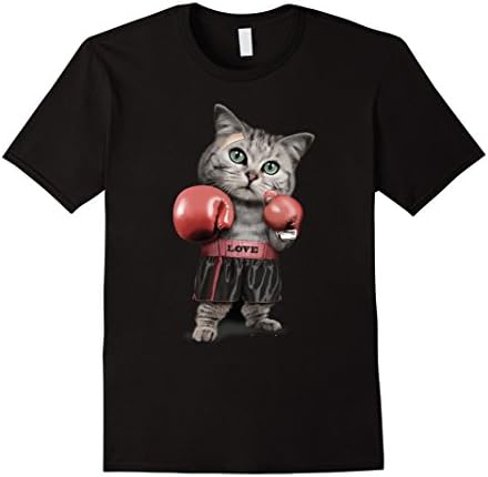Men's Put'em Up Boxer Cat Tee Medium Black