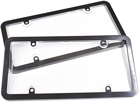 Clear Bubble License Plate Shiled Covers Custom Car Licenses Frames With Screws Caps,pack of 2sets