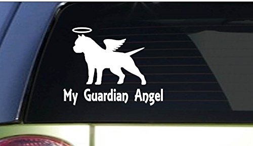 My Guardian Angel pitbullI162 6" Sticker Decal Pit Bull American Bully