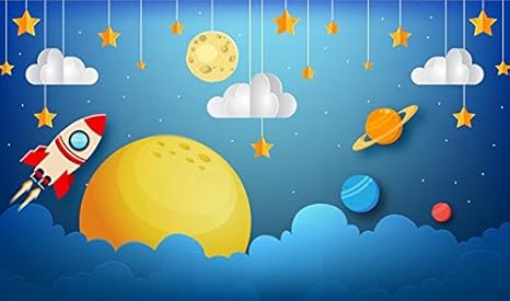 Amazon Mbwlkj 赤ん坊の壁紙カスタム壁画壁紙ファンタジー宇宙飛行士の壁画の漫画お問い合わせ背景リビングルームのデスクトップの壁紙 450cmx300cm 壁紙