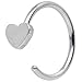 Body Candy Stainless Steel Darling Heart Nose Stud Hoop 20 Gauge