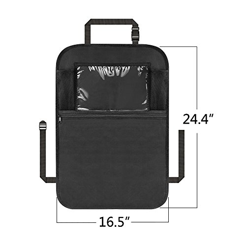 Car Back Seat Protector, Komake Waterproof Seat Back Cover Organizer Auto Kick Mats with 4 Large Pocket Storage, Toys Tablet Holder for Children Kids Cartoon Movies Journey(2 Pack) - Thumbnail 6