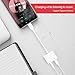 Headphone Jack for iPhone Earphone AUX Audio Splitter Adapter 3.5mm Jack Dongle Earphone Connector Compatible for iPhone 7 Plus/X/8/8 Plus Wire Control Headset Extender Connector Support iOS 10.4