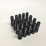 Customadeonly 20 Black Stud Conversion 14x1.5 to 12x1.5 Thread 61mm Length (Shank Length: 44mm) for Porsche Audi VW