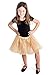 Girl's 4 Layered Sequins Princess Ballet Tutu Skirt Gold_sparkling