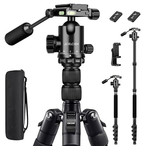JOILCAN Camera Tripod 83" Aluminum Tripods &