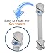 UMAY Child Locks - Baby Safety Locks Set Pack 6 - Great for Latches to Baby Proofing Cabinets, Appliances, Drawers, Toilet Seat - 3M Adhesive with Adjustable Strap & Latch System