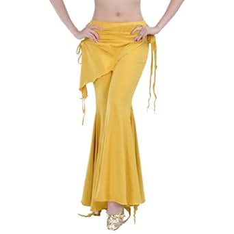YuanDian Mujer Pantalones De Danza Del Vientre Pierna Ancha Acampanada