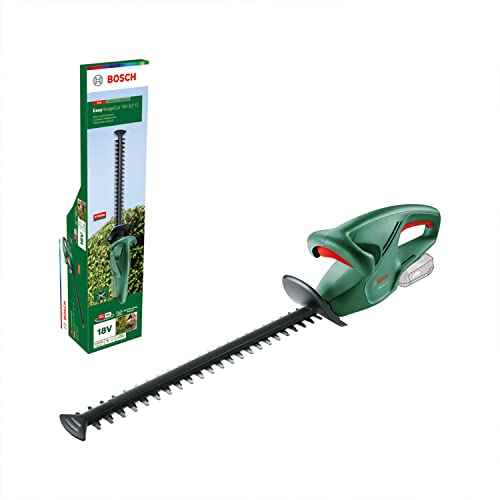 Bosch Taille-haies sans fil - EasyHedgeCut 18V-52-13 (sans batterie ; système 18 V ; lame de 52 cm de longueur ; pour la taille de petites haies ; livré dans un carton)