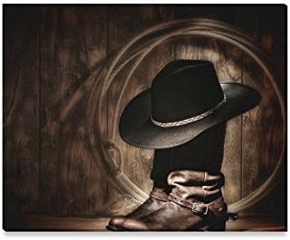 cowboy hat and boots