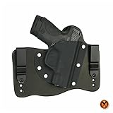 FoxX Holsters Smith & Wesson M&P Shield 9mm & 40 IWB Hybrid Holster (Black Leather)