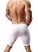 Men's Cool Dry Compression Base Layer Capri Tights Shorts with Drawstring L,White