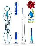 FREEMOVE Hydration Water Bladder Cleaning Kit | NO More Dirt | Universal for Hydration Bag Reservoir | Hydration Pack Bladder Cleaner | Flexible Brush, Big Brush, Small Brush and Drying Hanger