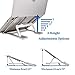 Adjustable Laptop Stand,Ventilated Portable Ergonomic Notebook Riser for Desk,Aluminum Foldable Stand Compatible with More Laptops 10″ to 17″/MacBook/Dell/HP/Acer/ASUS/Microsoft/Lenovo,Silver (Silver)thumb 1