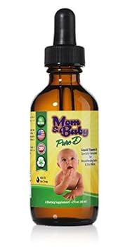Mom & Baby Pure Vitamin-D – Das beste natürliche flüssige Vitamin D Nahrungsergänzungsmittel – Perfekte Formel zum Stillen vo