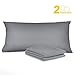Sunnest 2 Pack Pillow Cases King Size 100% Microfiber Wrinkle Resistant Hypoallergenic Material Envelope Closure End Ultra Soft and Comfortable for Sleep (Grey)