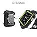Apple Watch Case 42mm Rugged Shock Proof iwatch Bumper Cover Scratch Resistant Screen Protector Case for iwatch Series 3 Series 2 Series 1 Black/Green