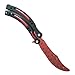 Butterfly Training Knife Enhanced Curved Stainless Steel Knives Blunt Practice Folding Dull Pocket Trainer Tool (Red)