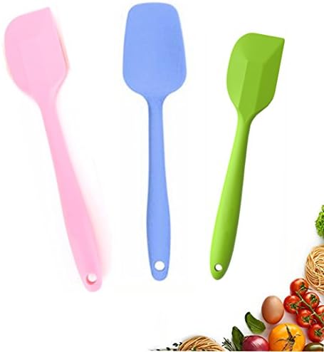 LUXILICA Silicone Non-Stick Cooking Combo Kitchen Tools Big & Small Scrapper + Spatula Food Grade Heat Resistant