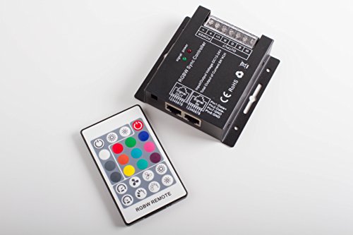 LEDUPDATES Heavy Duty RGBW LED LIGHT CONTROLLER with remote control 4 channel for RGB RGBW LED Light Strip Compatible with 12v 24v Power Supply LED Driver AC adapter