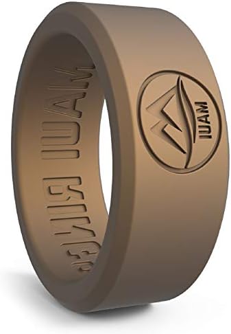M MAUI RINGS Silicone Wedding Ring for Men Solid Style Engagement Rings Silicone Wedding Band for Men Mens Ring Men Wedding Band Safe Ring for Athletes Sport Gym