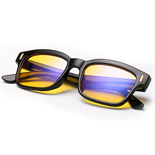 Rnow Yellow Tinted Computer Sunglasses Eye Strain Perfect for Gaming