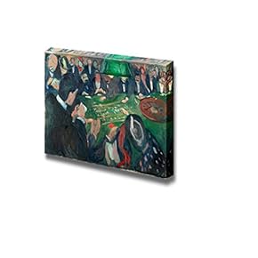 at The Roulette Table in Monte Carlo by Edvard Munch - Canvas Print Wall Art Famous Painting Reproduction - 12" x 18"