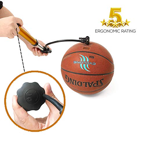 image for TONUNI Bike Floor Pump,Portable Air Pump Bicycle Ball Pump Inflator Ki