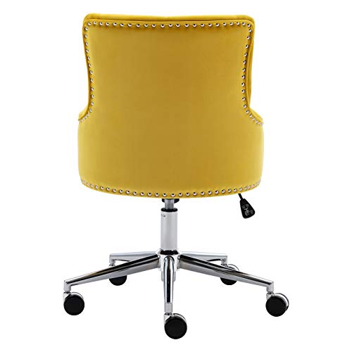 Irene House Modern MidBack Tufted Velvet Fabric Computer Desk Chair