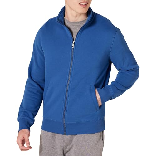 Amazon Essentials Men's High Pile Fleece Full-Zip Jacket Outerwear, -Blue, XX-L…