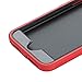 Co-Goldguard Case for iPhone 6s Plus/6 Plus,Heavy Duty [No Screen Protector] 3 in 1 Cover with Screen Bumper Shell for iPhone 6+/6s+ 5.5 inch,Red/Black