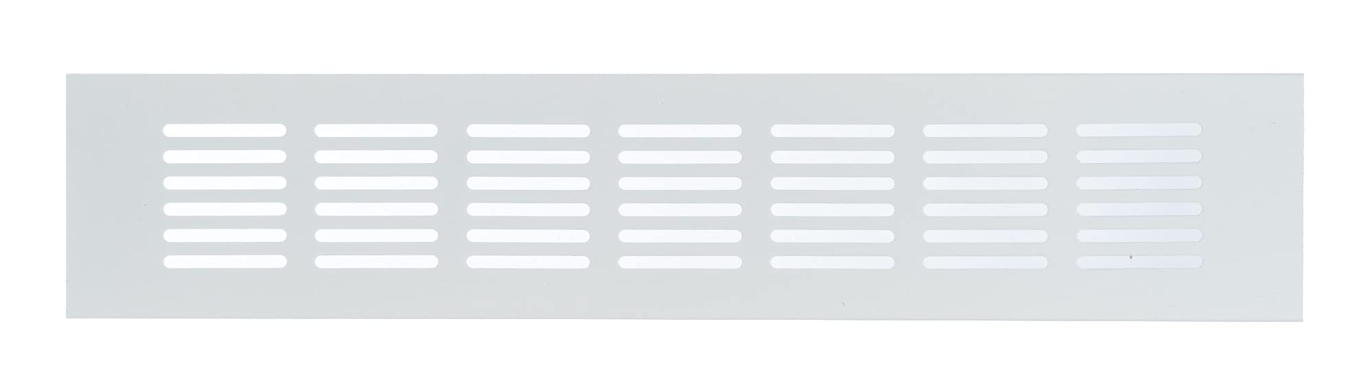 Steinberg14 Aluminum 300x60mm Vent Grill/Cover - White 12x2 inch Air Grate Plinth - Kitchen Worktop Grille - Door Ventilation grille