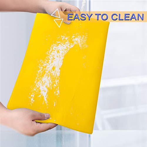 27.5 x 19.6 inches Silicone Mats, Gartful Oversize Resin Jewelry Casting Molds Mat Tumbler Sheets Nonslip Nonstick Multipurpose Placemat Waterproof Table Mat for Craft, Liquid, Resin, Yellow - Thumbnail 6