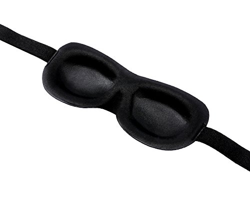 EyeSnugs - Sleep Mask - Contoured Sleep Mask with Ear Plugs and Carry Pouch - by TravelSnugs (Black)