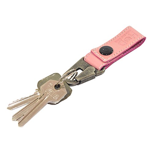 Leather Key Ring Holder Handmade by Hide & Drink :: Florida Flamingo