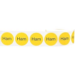 Yellow with Black Ham Circle Dot Adhesive