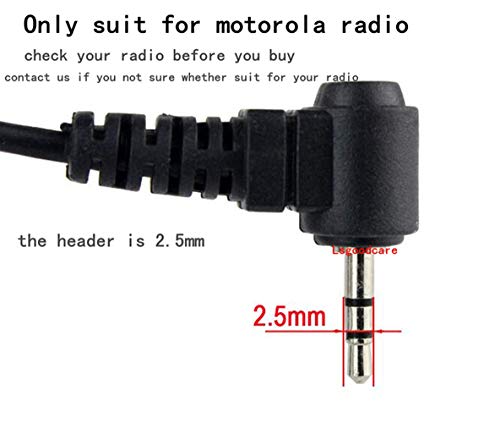 Lsgoodcare 1 Pin Covert Acoustic Tube Earpiece Headset PTT Mic and Replacement Ear Mold Earbud Pink Medium Compatible for Motorola Cobra Talkabout 2 Way Radio MT200 EM1000 Walkie Talkie, Pack of 5 - Thumbnail 6