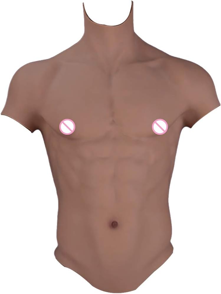 KENANLAN Silikon gefälschte KastenMuskelWeste Silikon hohe Ansatz