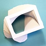 Pack of 100 sets of 5x7 WHITE Picture Mats Mattes Matting for 4x6 Photo + Backing + Bags