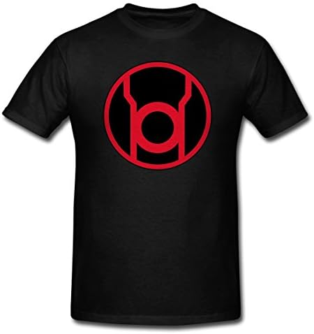 Red LANTERN CORPS Green Lantern Logo Black Men T-Shirt (4X-Large)