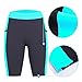Yoga Shorts for Womens Activewear Workout Training Pants High Waist Leggings Running with Pockets Blue M
